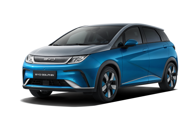 BYD DOLPHIN, official model recognition image; powertrain, year and market specifications may differ