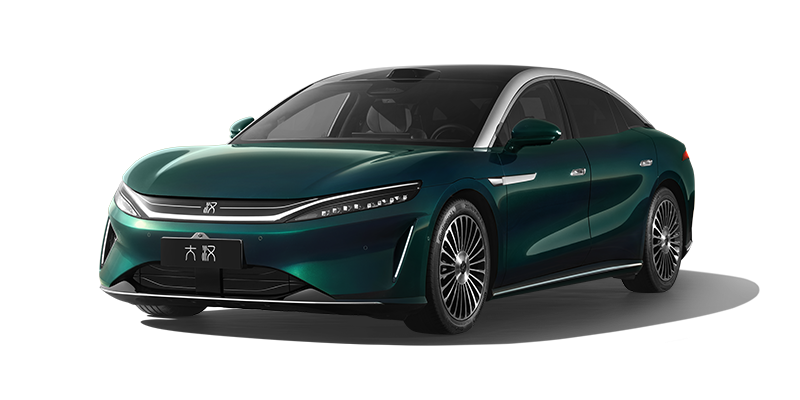 BYD DA HAN EV, front three-quarter view facing left; model recognition reference, specifications vary by year and market